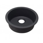 Black Granite Quartz Stone Kitchen/Laundry Sink Round Single Bowl Top/Under Mount 460mm